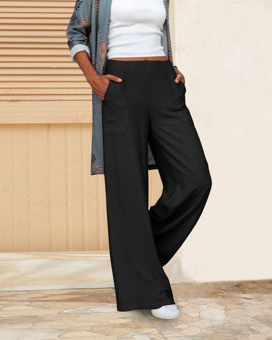 Pantalon Effen hoge taille