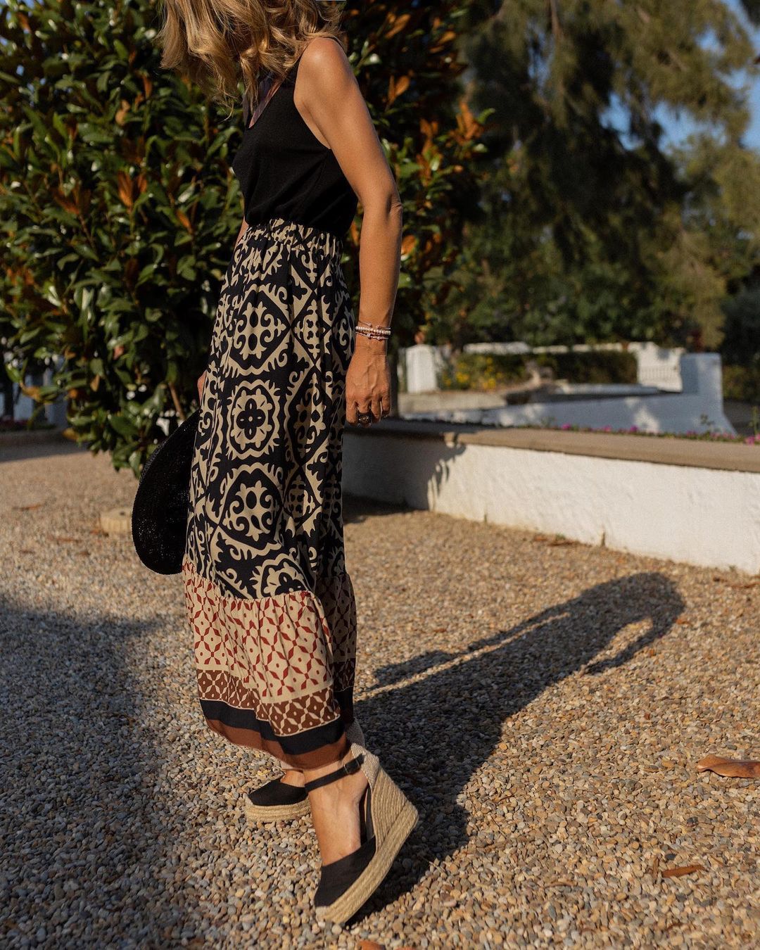 Boho - Lange rok Met Print