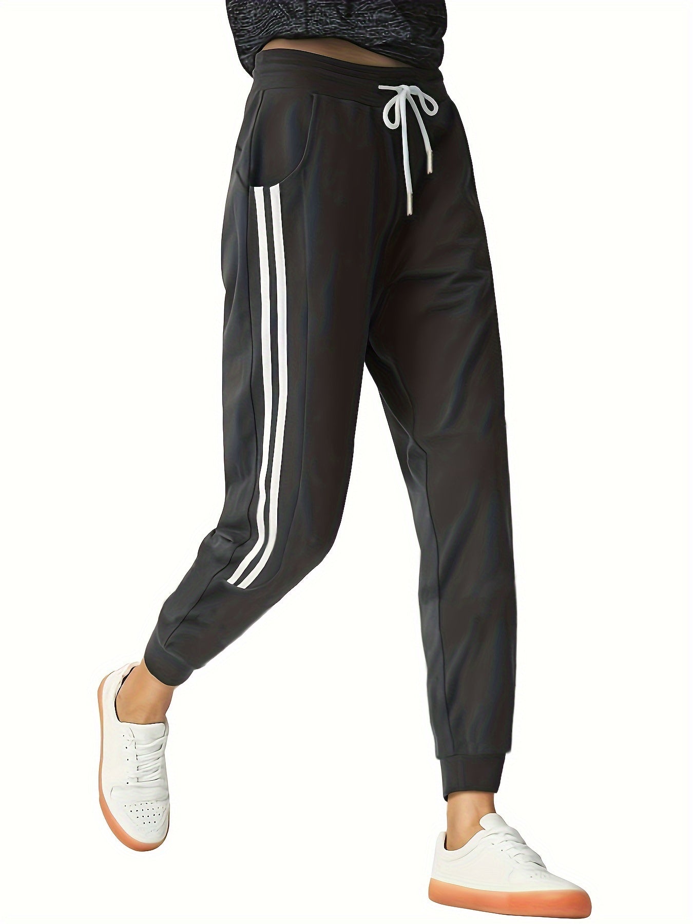 Emma | Dames polyester joggingbroek met trekkoord en zakken