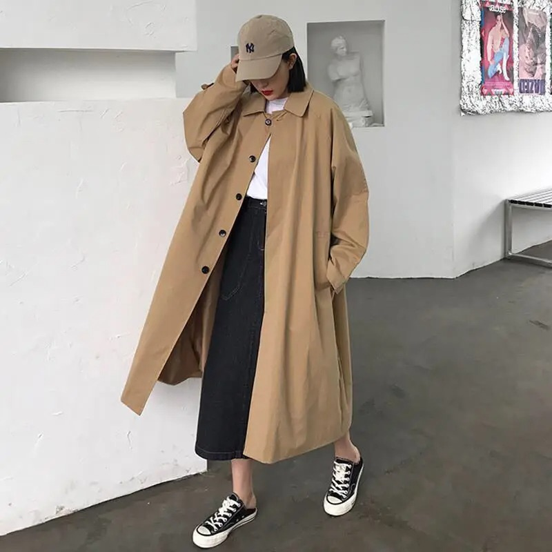 ChicFit - Oversized Casual Trenchcoat voor Vrouwen - Trenchcoat met Ruime Pasvorm Dames