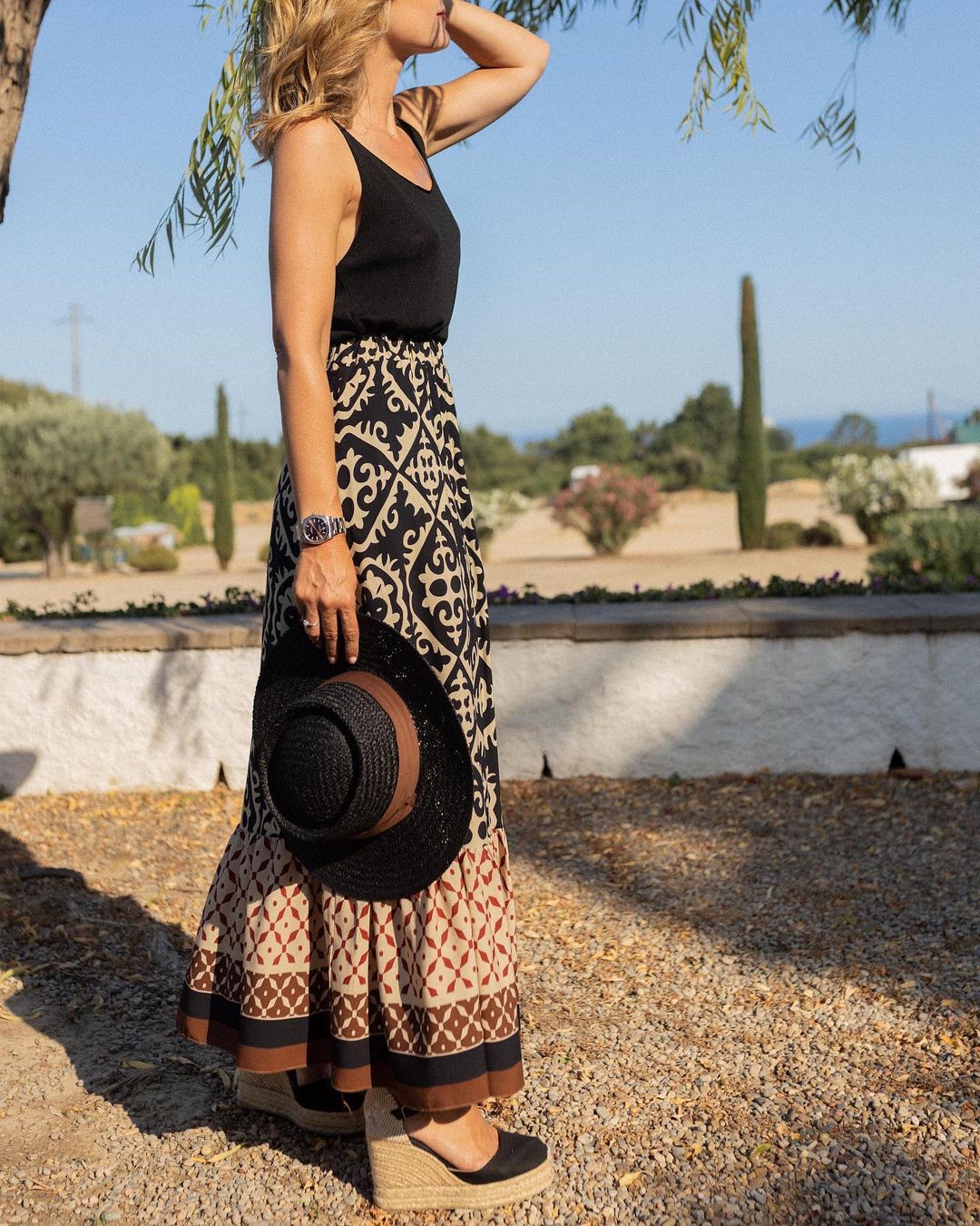 Boho - Lange rok Met Print