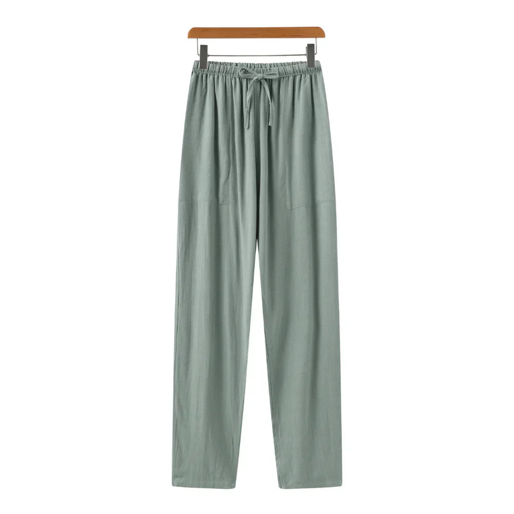 Hessel | Linnen slim fit pantalon