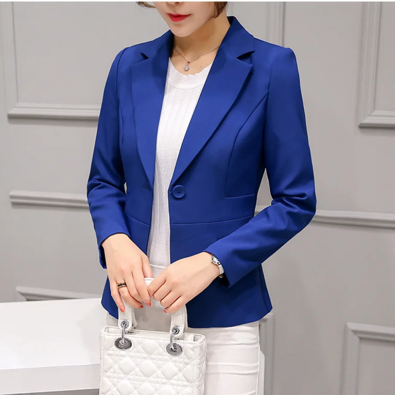 Genteer - Elegante Dames Blazer Met Lange Mouwen - Perfect Voor Werk