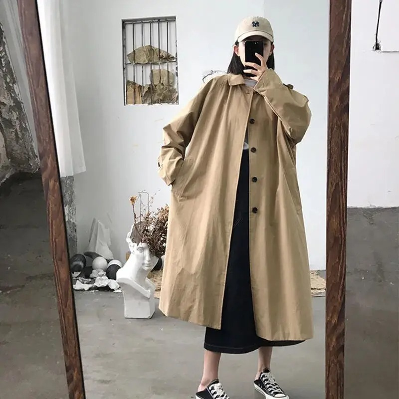 ChicFit - Oversized Casual Trenchcoat voor Vrouwen - Trenchcoat met Ruime Pasvorm Dames