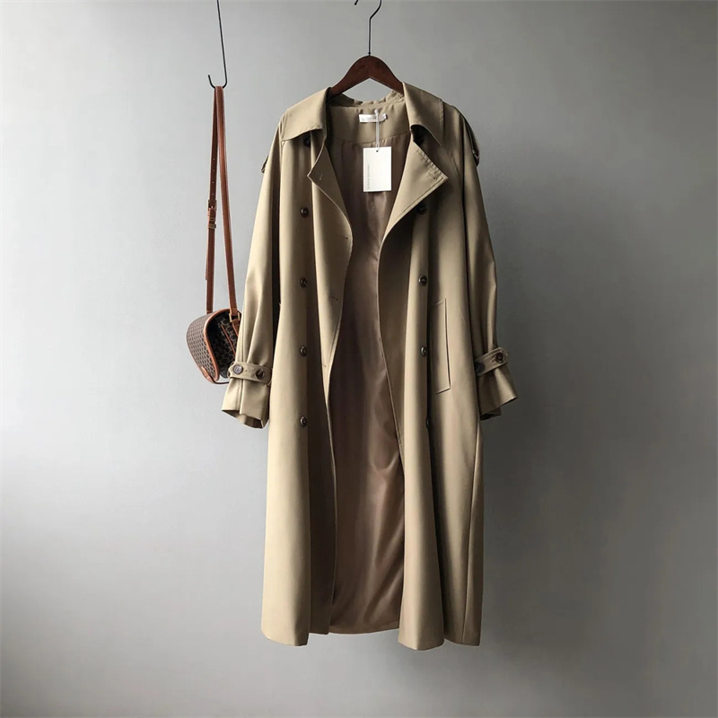 Eleganz - Klassieke Lange Trenchcoat voor Vrouwen - Trenchcoat met Ceintuur Dames