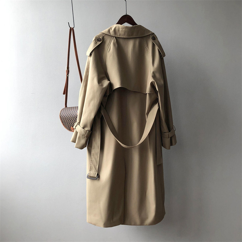 Eleganz - Klassieke Lange Trenchcoat voor Vrouwen - Trenchcoat met Ceintuur Dames