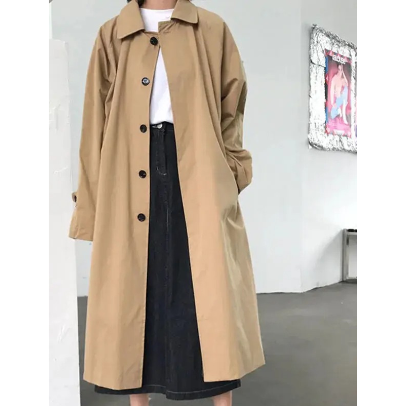 ChicFit - Oversized Casual Trenchcoat voor Vrouwen - Trenchcoat met Ruime Pasvorm Dames