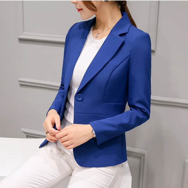 Genteer - Elegante Dames Blazer Met Lange Mouwen - Perfect Voor Werk