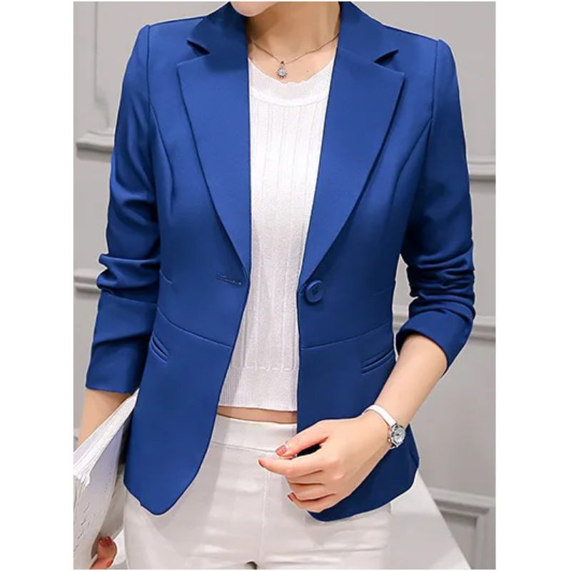 Genteer - Elegante Dames Blazer Met Lange Mouwen - Perfect Voor Werk