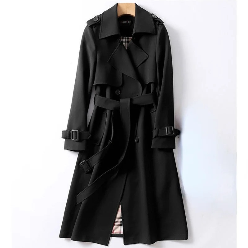 Coatify -  Klassieke Lange Trenchcoat voor Vrouwen - Stijlvolle Trenchcoat Dames