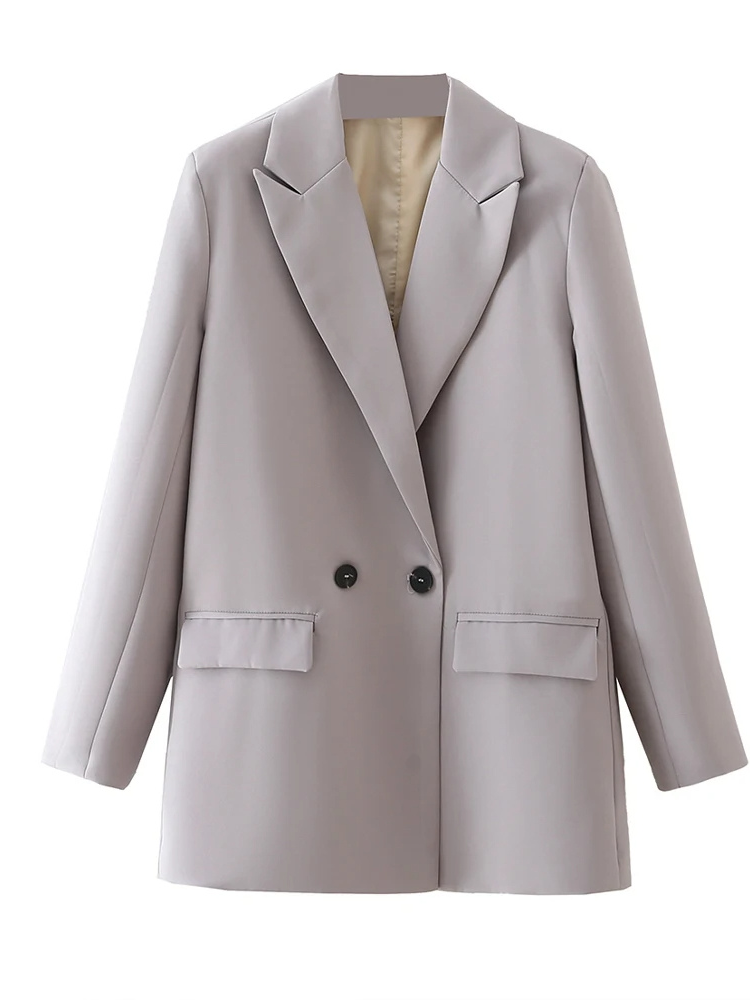 Blazest - Lange Dames Blazer Met Dubbelzijdige Sluiting - Perfect Voor Werk