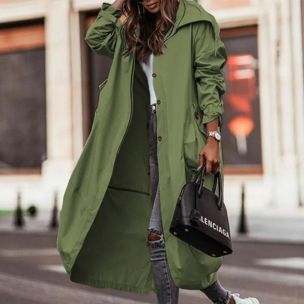 Stylish - Casual Trenchcoat met Capuchon voor Vrouwen - Lichtgewicht Trenchcoat Dames