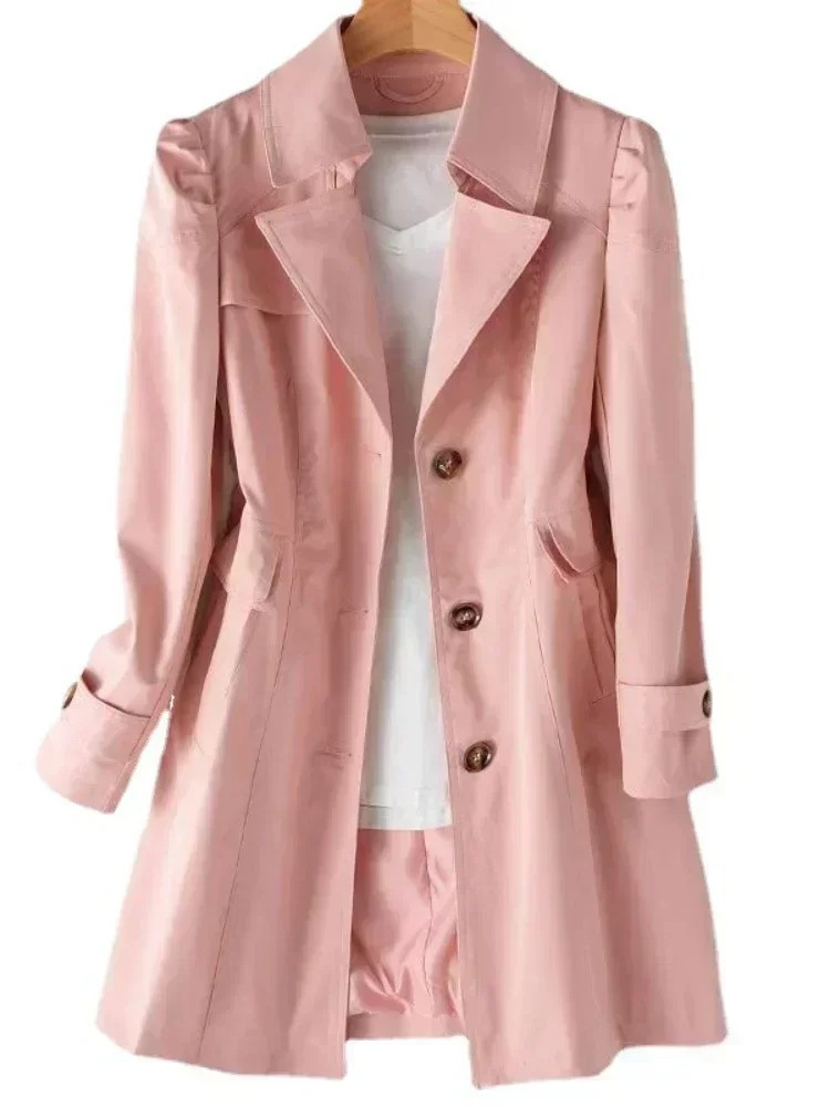 Fraujas -  Casual Lichtgewicht Trenchcoat voor Vrouwen - Stijlvolle Trenchcoat Dames