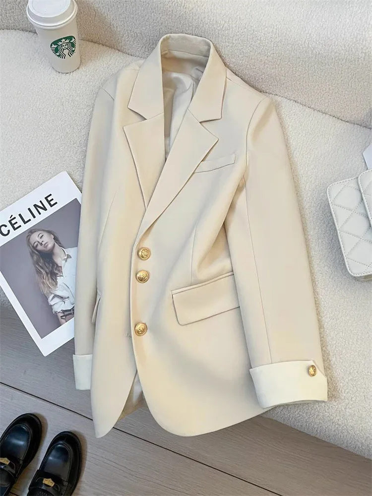 ElgCharm - Elegante Dames Blazer Met Dubbele Knoopsluiting - Perfect Voor Werk