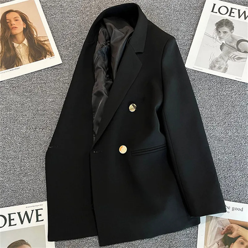 Classiq - Elegante Lange Dames Blazer met Dubbele Rij en Premium Afwerking