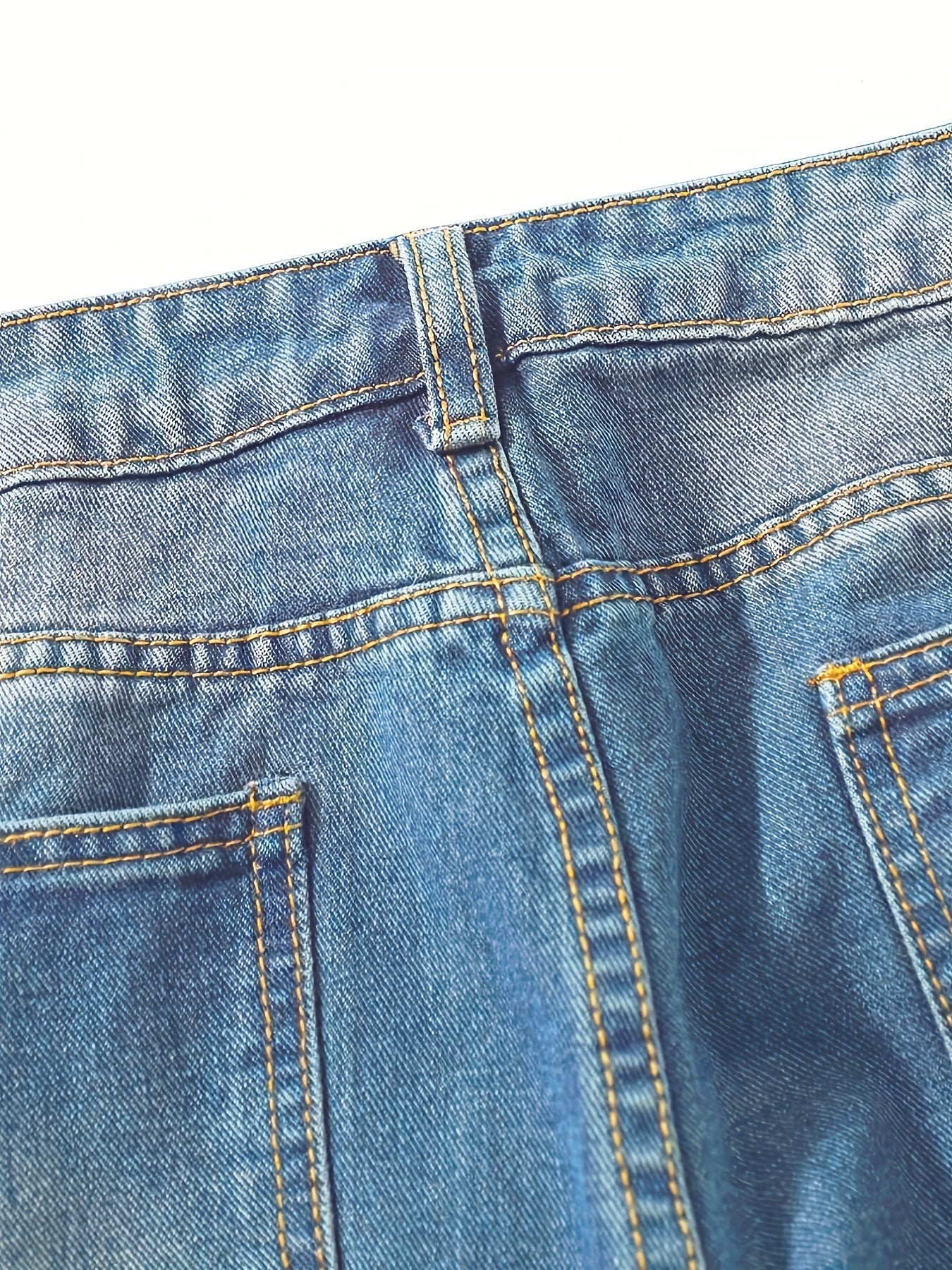 Losse Denim Jeans Met Knoop Dames