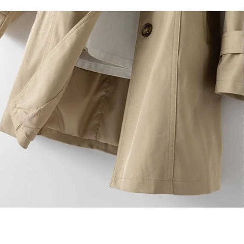 Elegant - Klassieke Trenchcoat Dames met Knoopsluiting en Ceintuur, Lange Mouw