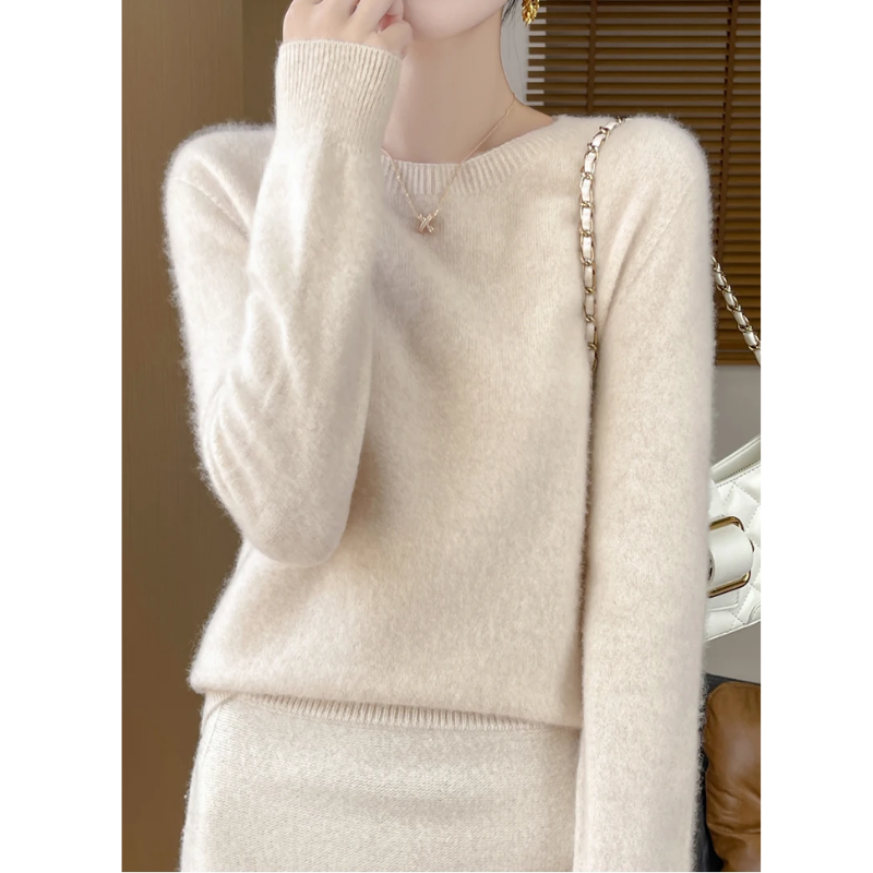 Comfyns - Zachte Fluffy Gebreide Sweater, Casual Pullover-Dames Trui