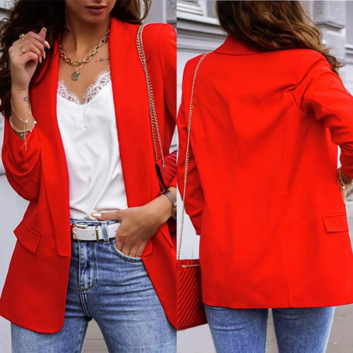 FemaFit - Stijlvolle Dames Blazer Met Enkelknoopsluiting - Ideaal Voor Werk