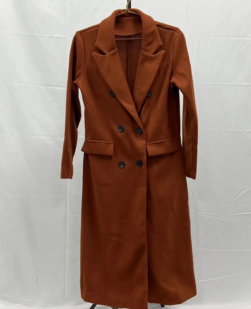 Modejas - Elegante Lange Trenchcoat Dames, Dubbel Geknoopt, Getailleerde Damesjas