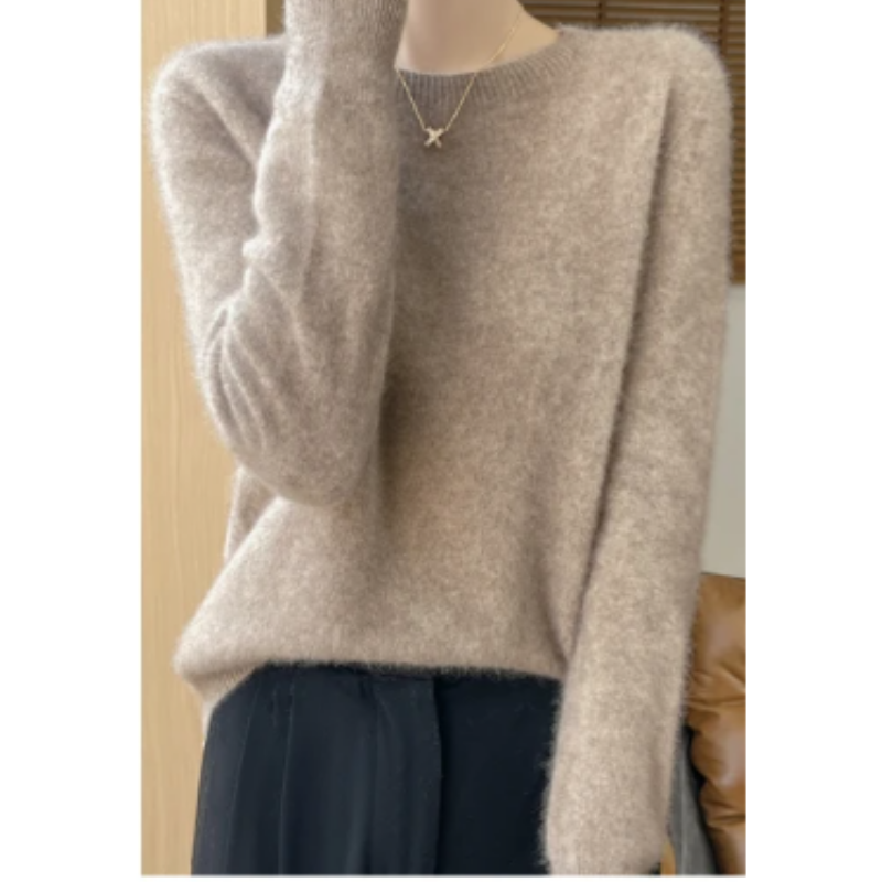 Comfyns - Zachte Fluffy Gebreide Sweater, Casual Pullover-Dames Trui