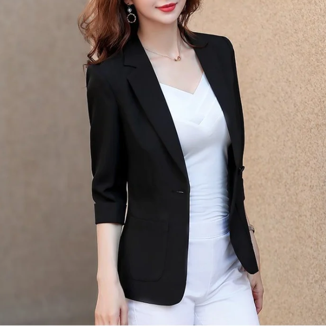 Belvixe - Elegante Dames Blazer Met Lange Pasvorm - Ideaal Voor Werk