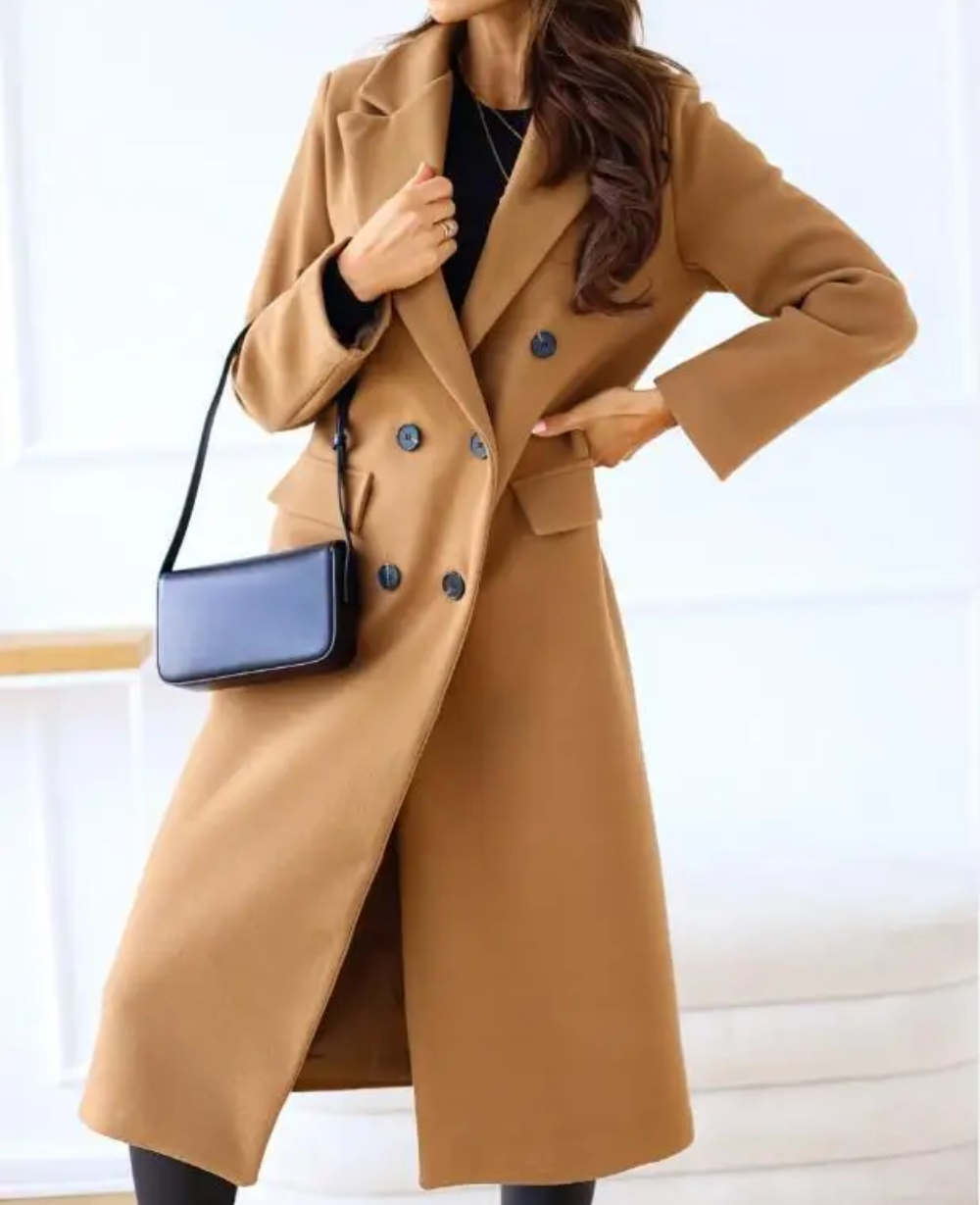 Modejas - Elegante Lange Trenchcoat Dames, Dubbel Geknoopt, Getailleerde Damesjas