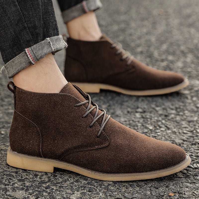 Mats | Heren veterschoenen in Pu suede