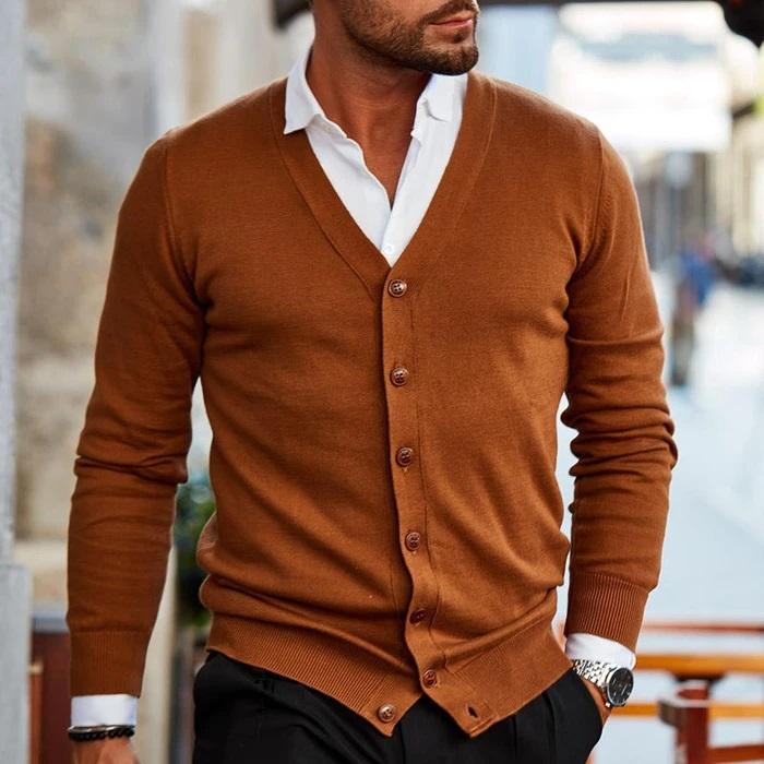 Stefan Vest - Casual cardigan voor heren