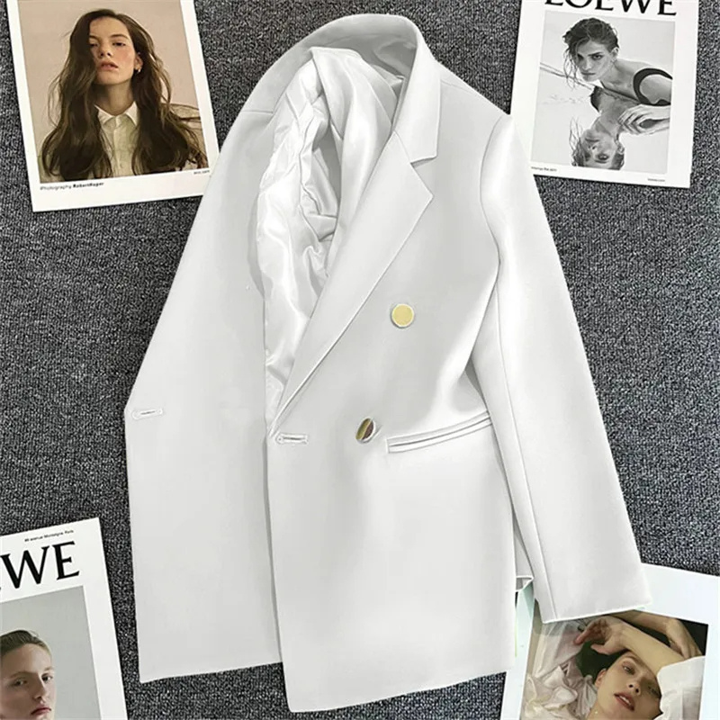 Classiq - Elegante Lange Dames Blazer met Dubbele Rij en Premium Afwerking