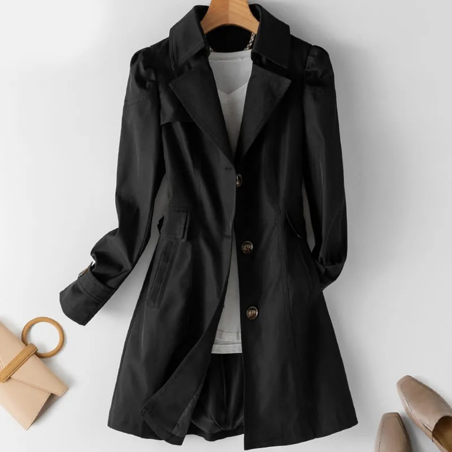 Celestia stijlvolle dames trenchcoat