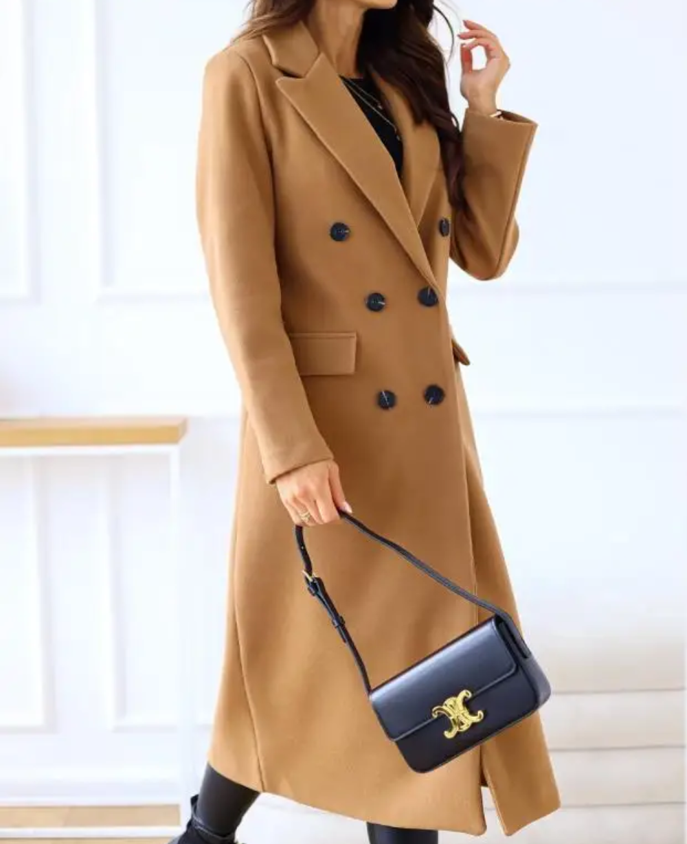 Modejas - Elegante Lange Trenchcoat Dames, Dubbel Geknoopt, Getailleerde Damesjas