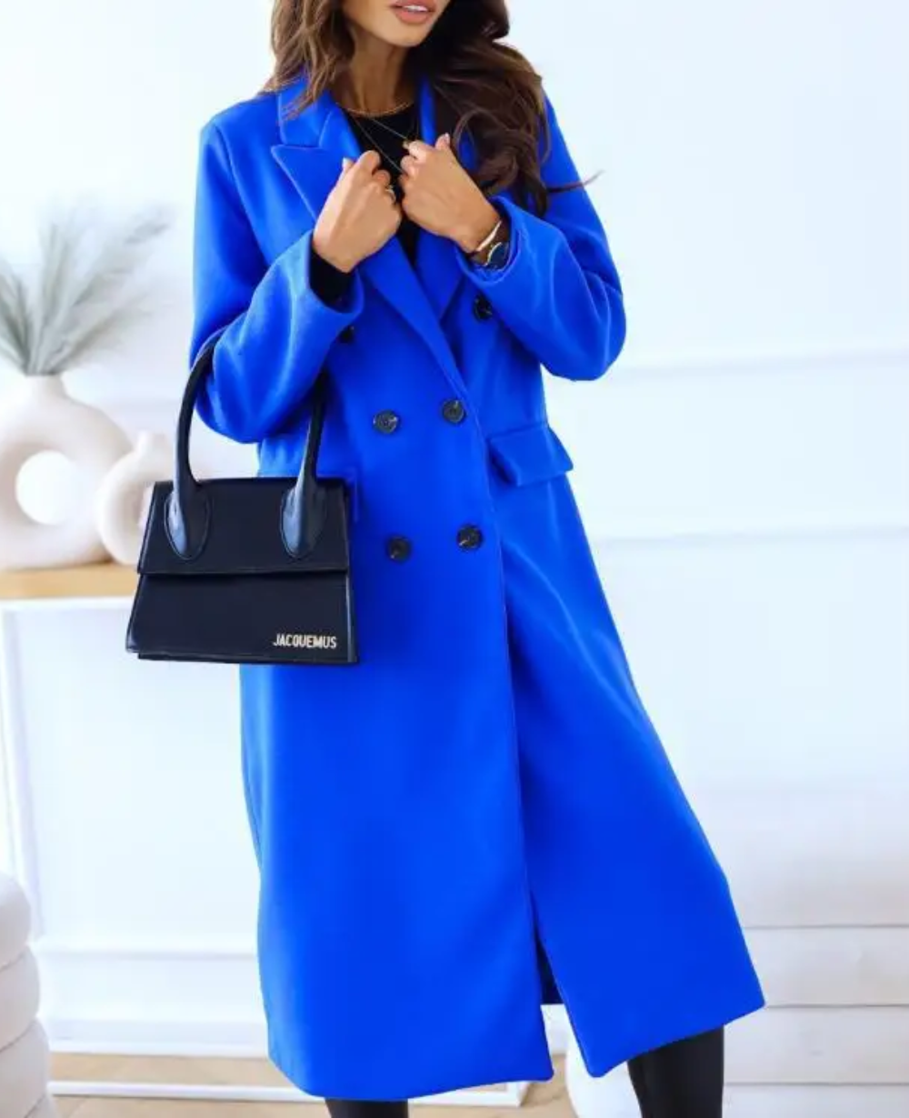 Modejas - Elegante Lange Trenchcoat Dames, Dubbel Geknoopt, Getailleerde Damesjas