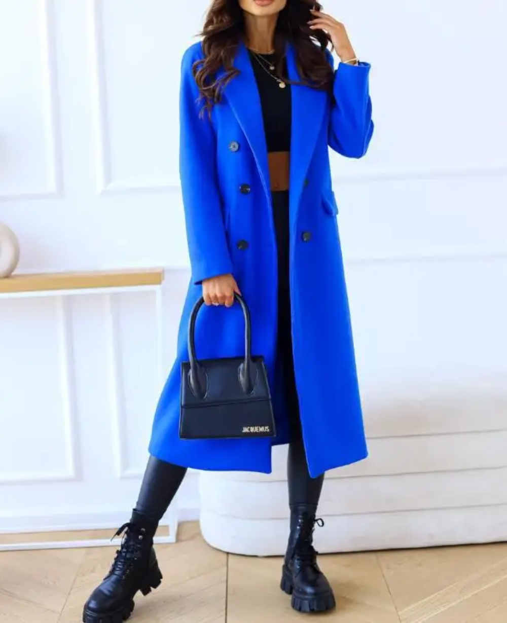 Modejas - Elegante Lange Trenchcoat Dames, Dubbel Geknoopt, Getailleerde Damesjas