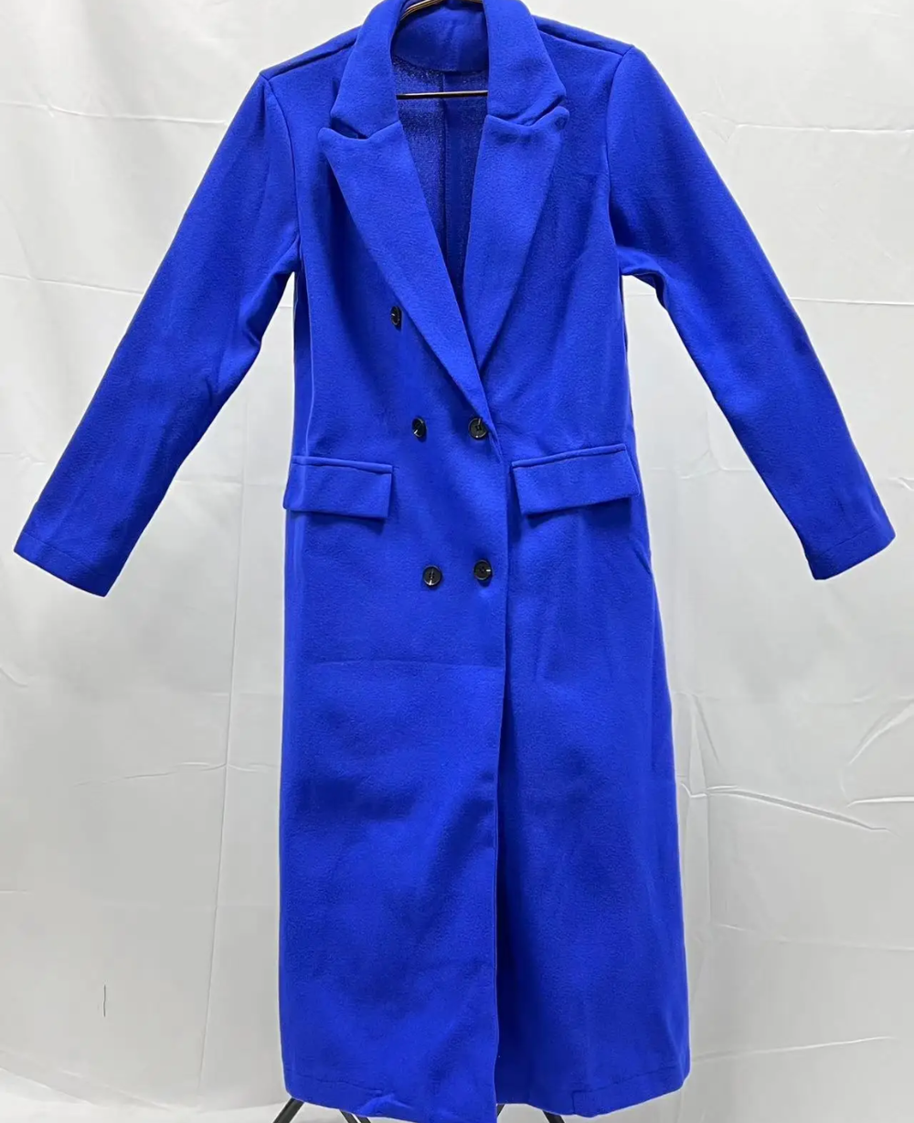 Modejas - Elegante Lange Trenchcoat Dames, Dubbel Geknoopt, Getailleerde Damesjas