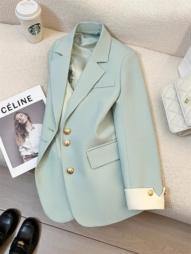 ElgCharm - Elegante Dames Blazer Met Dubbele Knoopsluiting - Perfect Voor Werk