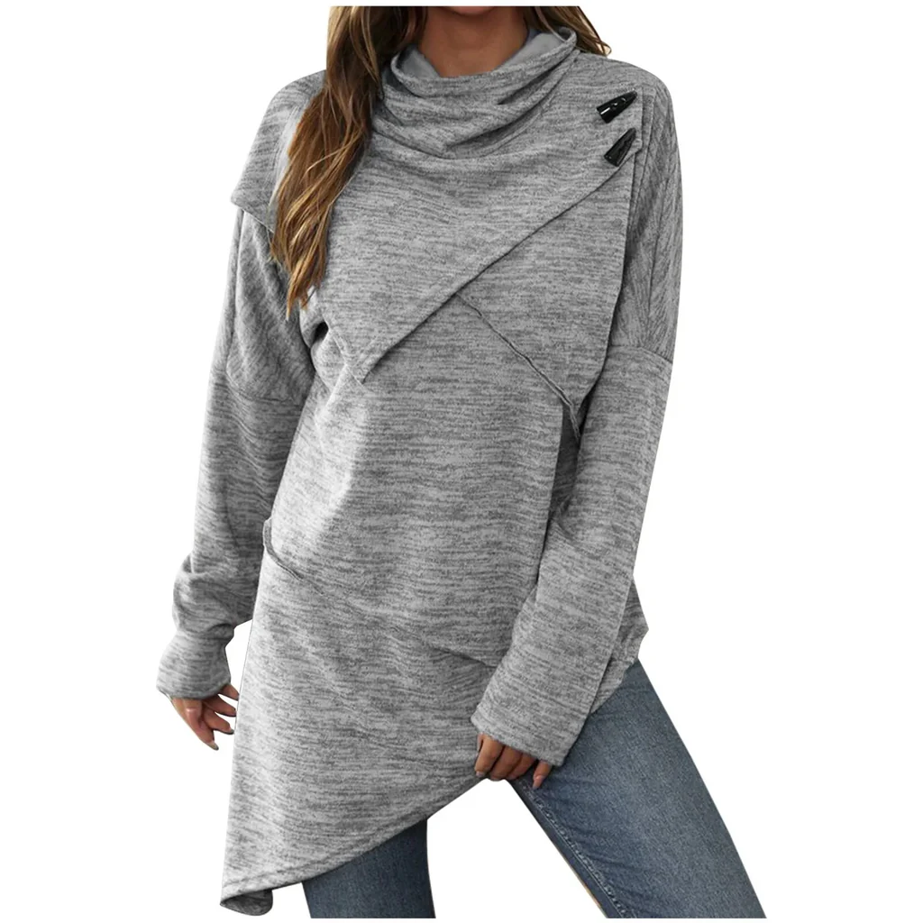 Warmiss - Dames Asymmetrische Coltrui, Lange Mouwen, Stijlvolle Pullover