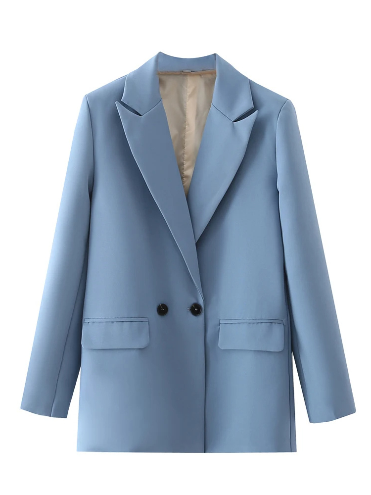 Blazest - Lange Dames Blazer Met Dubbelzijdige Sluiting - Perfect Voor Werk