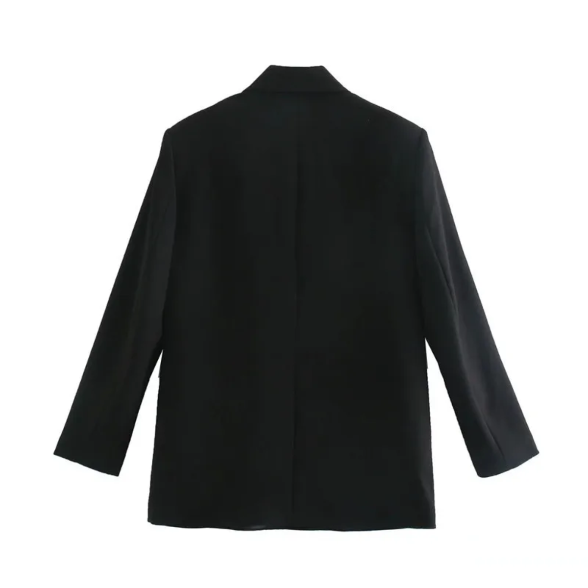 Volwena - Oversized Lange Dames Blazer met Reverskraag en Klepzakken