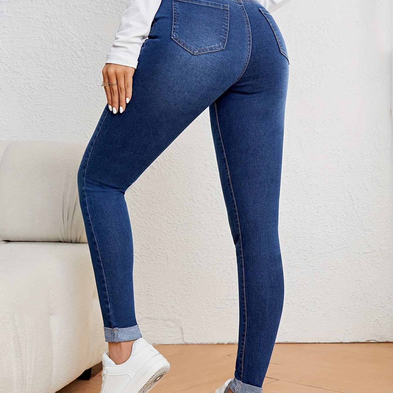 Mila | Dames slim fit jeans met hoge taille