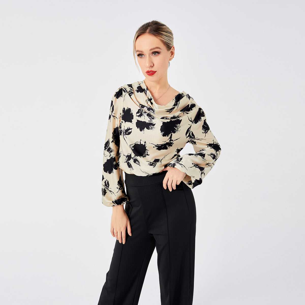 Elegante Blouse Met Print