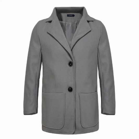 Vetusta - Getailleerde Lange Dames Blazer met Reverskraag en Dubbele Knopen