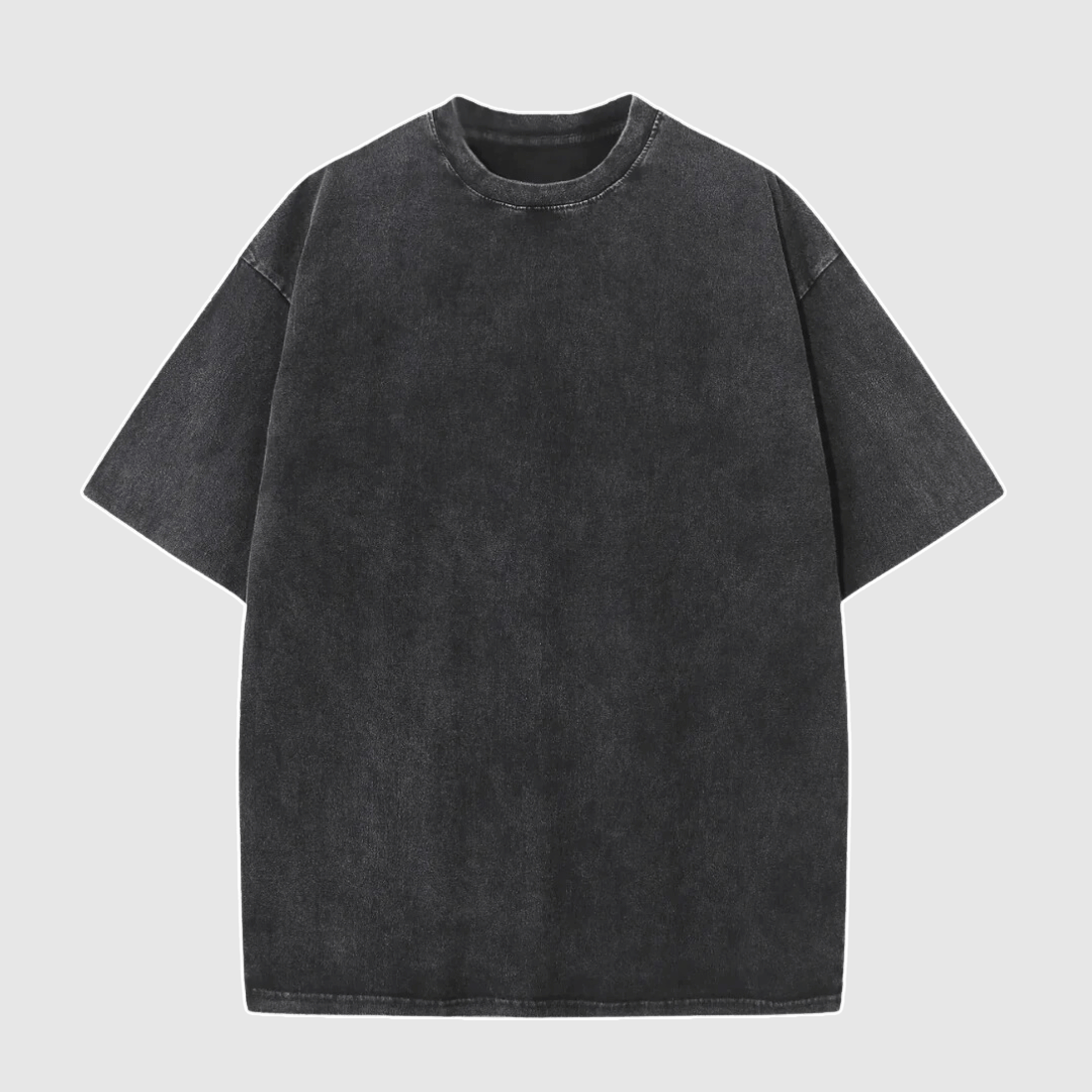 Victor - Washed Oversized Heren T-Shirt