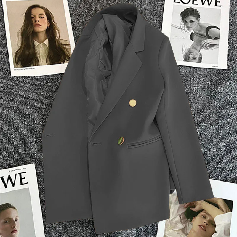 Classiq - Elegante Lange Dames Blazer met Dubbele Rij en Premium Afwerking