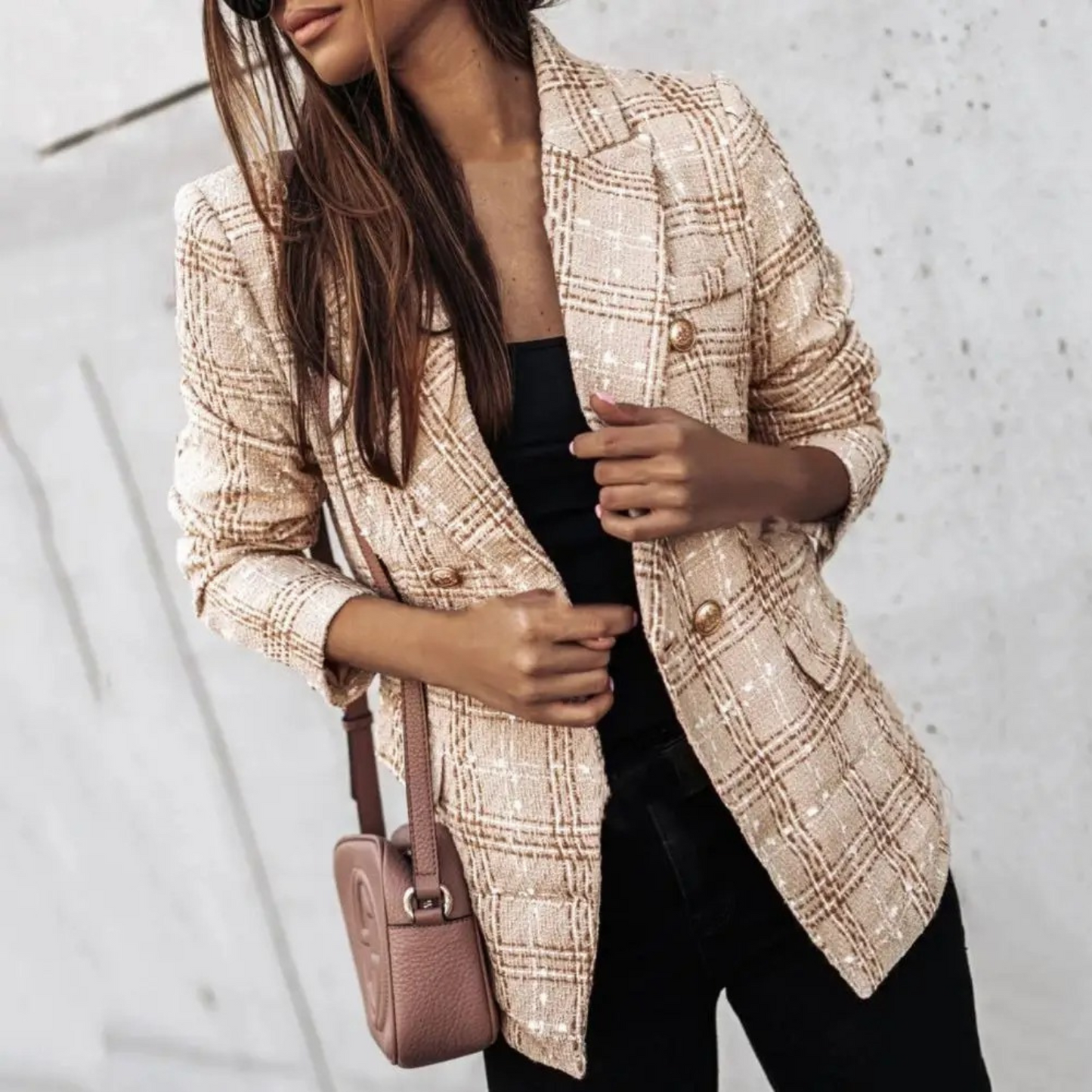 MODA Thermisch stijlvol knoopsluiting formele dames blazer