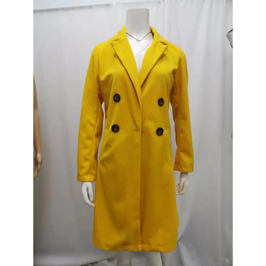 Koeleja - Chique Trenchcoat Dames met Getailleerd Silhouet en Knoopsluiting