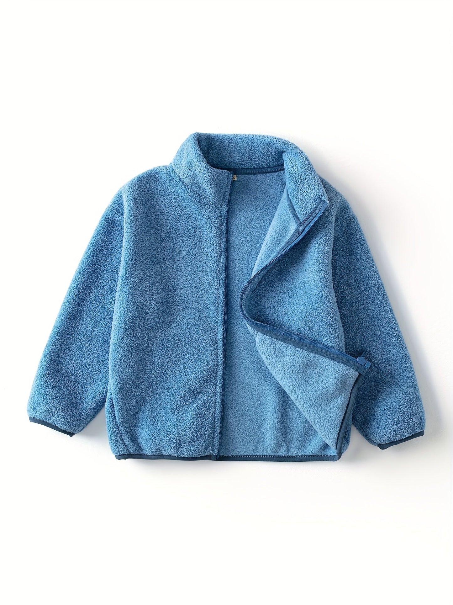 Polar fleece kinderjas in effen kleur - Fenley