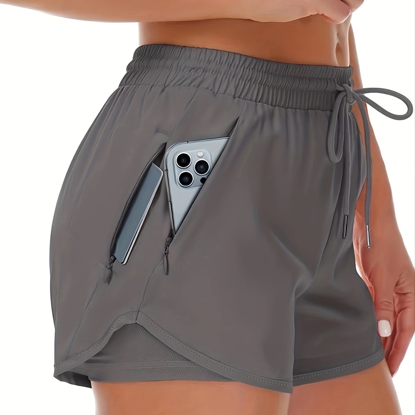 Lotte | Sportieve 2-in-1 dames short met zakken