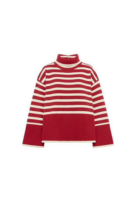 Turtleneck Striped Sweater