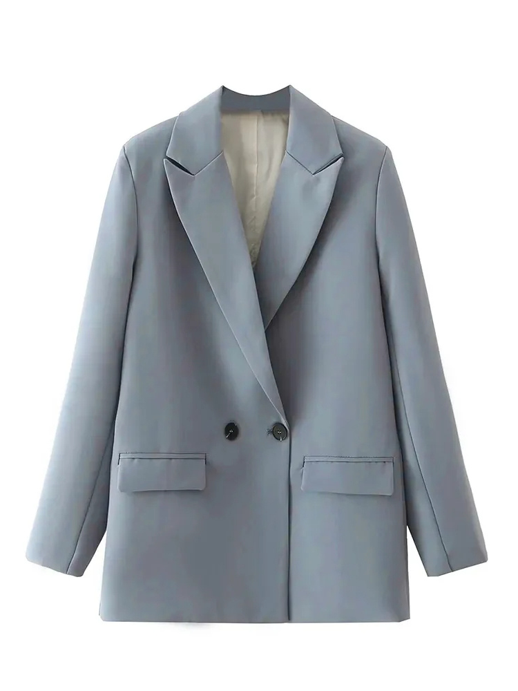 Blazest - Lange Dames Blazer Met Dubbelzijdige Sluiting - Perfect Voor Werk